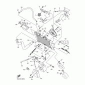 Схема вузла: Радіатор та Патрубок системи охолодження Yamaha XJ6 Diversion F (ABS)