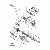 Схема вузла: Привід стартера Yamaha TT250R TT-R
