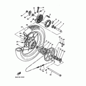 Схема вузла: Заднє колесо Yamaha XT350 XT350