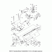 Схема узла: Задний тормозной цилиндр Yamaha XV1900 Raider S