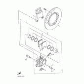 Схема вузла: Задній гальмівний супорт Yamaha YZF-R1 R1