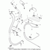 Схема вузла: Кермо та Тросики Yamaha XVS1100 V-Star Custom