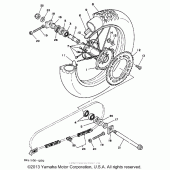 Схема узла: Заднее колесо Yamaha WR250 WR250Z