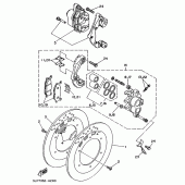 Схема вузла: Передній гальмівний супорт Yamaha XV1100 Virago