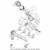 Схема вузла: Колінчастий вал і поршень Yamaha XVZ1300 Venture Royale