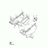 Схема вузла: Бічна кришка Yamaha XT600 XT600
