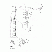 Схема вузла: Задній гальмівний циліндр Yamaha FZ8 FZ8 (Naked)