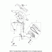 Схема узла: Задний фонарь (Стоп-сигнал) Yamaha XV1700 Road Star Silverado