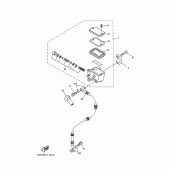 Схема вузла: Передній гальмівний циліндр Yamaha XVS400 Drag Star Classic