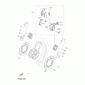Схема вузла: Переднє гальмо Yamaha XT660 XT660Z Tenere