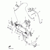 Схема узла: Радиатор и Патрубок системы охлаждения Yamaha FZ400
