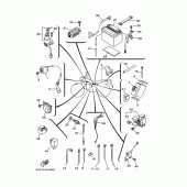 Схема вузла: Електроустаткування 1 Yamaha TW225