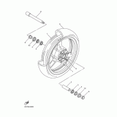 Схема узла: Переднее колесо Yamaha YZF-R1 R1