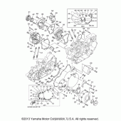Схема вузла: Кришки картера (1) Yamaha XV1700 Road Star S