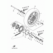 Схема вузла: Заднє колесо Yamaha YZF-R25