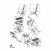 Схема вузла: Підніжки та Підставка Yamaha XVS1100 V-Star Silverado