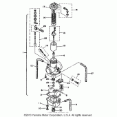 Схема вузла: Карбюратор Yamaha WR500Z