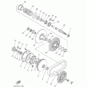 Схема вузла: Зчеплення 2 Yamaha XP500 T-MAX