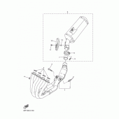 Схема вузла: Вихлопна система Yamaha FZ8 FZ8 (Naked, ABS)