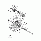 Схема узла: Заднее колесо Yamaha TW125