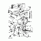 Схема узла: Топливный бак Yamaha XV400 Virago