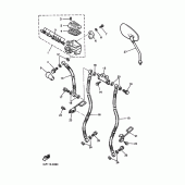 Схема вузла: Передній гальмівний циліндр Yamaha VMX12 V-MAX