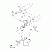 Схема вузла: Вихлопна система Yamaha XVS400 Drag Star