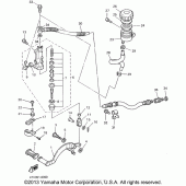 Схема вузла: Задній гальмівний циліндр Yamaha YZF600R Thundercat
