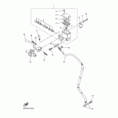 Схема вузла: Передній гальмівний циліндр Yamaha WR250 WR250X