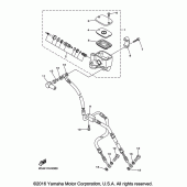 Схема вузла: Передній гальмівний циліндр Yamaha XVS1300 V-Star Tourer