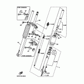 Схема вузла: Передняя вилка Yamaha TTR125 TT-R125