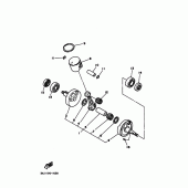 Схема узла: Коленчатый вал и Поршень Yamaha YZ125