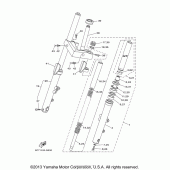 Схема узла: Вилка передней оси Yamaha XV1900 Raider