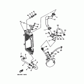 Схема узла: Радиатор и Патрубок системы охлаждения Yamaha DT125 DT125R