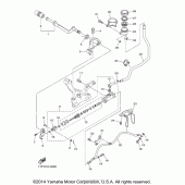 Схема вузла: Задній гальмівний циліндр Yamaha XVS950 Bolt R-Spec