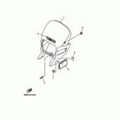 Схема узла: Облицовочные элементы 1 Yamaha XT225 XT225