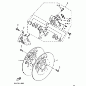 Схема вузла: Переднє гальмо. супорт Yamaha TDM850
