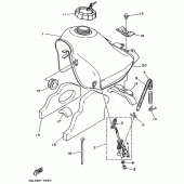 Схема узла: Топливный бак Yamaha DT125 DT125