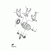 Схема узла: Копирный вал и Вилки Yamaha WR450F