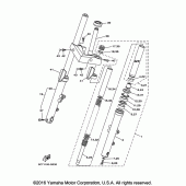 Схема вузла: Вилка передньої осі Yamaha XV1900 Raider