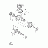 Схема узла: Коленчатый вал и Поршень Yamaha WR250 WR250F