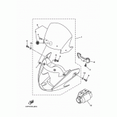 Схема узла: Облицовочные элементы 1 Yamaha YBR125