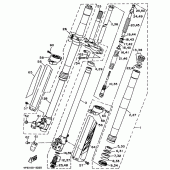 Схема узла: Вилка передней оси Yamaha YZ250 YZ250