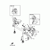 Схема вузла: Пульт управління рульовий та Важіль Yamaha TDM900