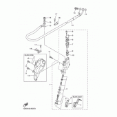 Схема узла: Задний тормозной цилиндр Yamaha WR450F