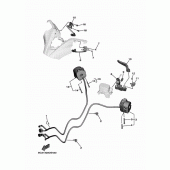 Схема вузла: Пульт управління рульовий та Важіль Yamaha XP530 T-MAX DX