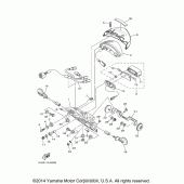 Схема вузла: Задний фонарь (Стоп-сигнал) Yamaha XV1900 Raider