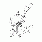 Схема вузла: Вихлопна система Yamaha XJ900 Diversion
