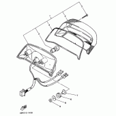 Схема вузла: Задній ліхтар (Стоп-сигнал) Yamaha XJ600 Diversion (S-TYPE)