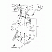 Схема вузла: Задній гальмівний циліндр Yamaha MT07/ MTT690 MT-07